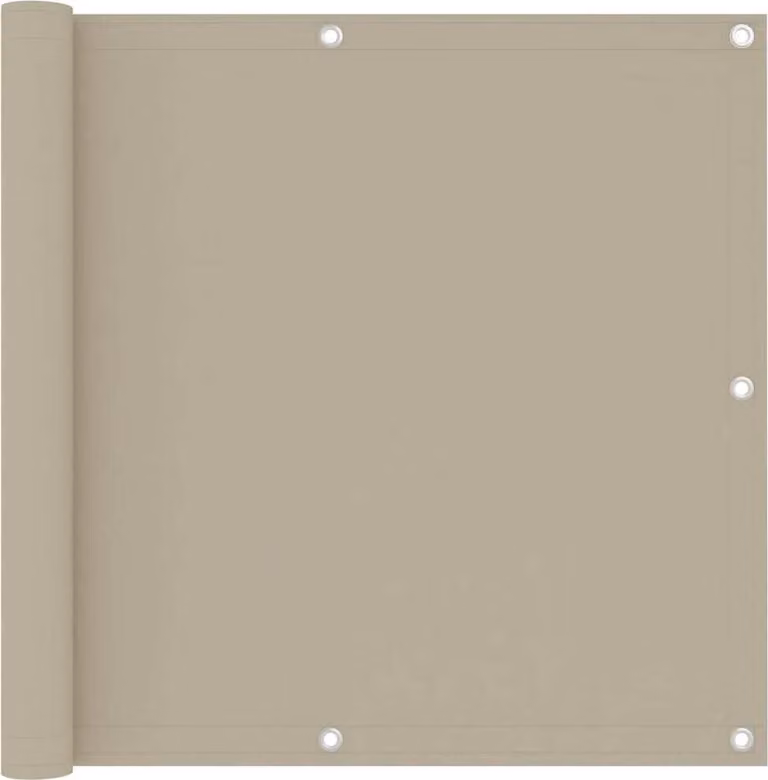 The Living Store Paravento per balcone Beige 90x300 cm Tessuto Oxford