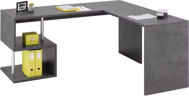 Scrivania Angolare 180/160x60x77,5cm cm Esse Ardesia