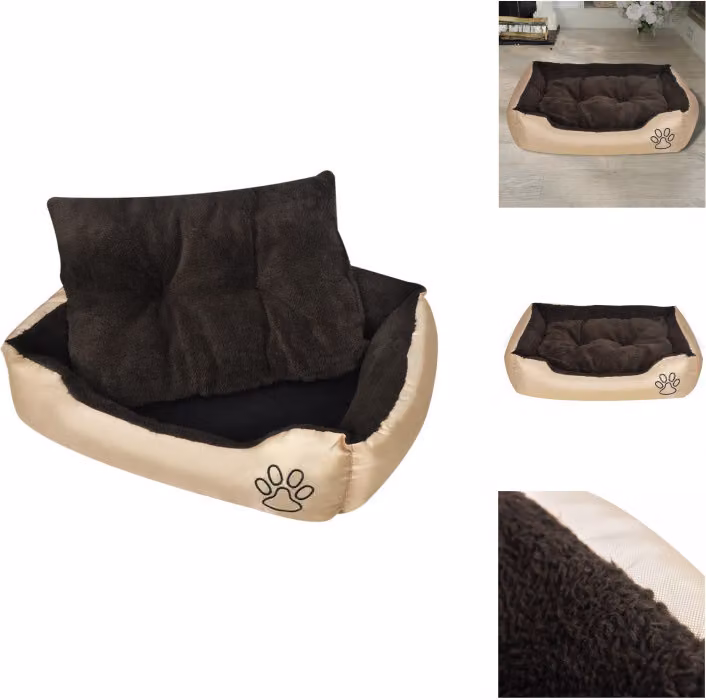 vidaXL Letto caldo per cani con cuscino imbottito L - Letti per cani