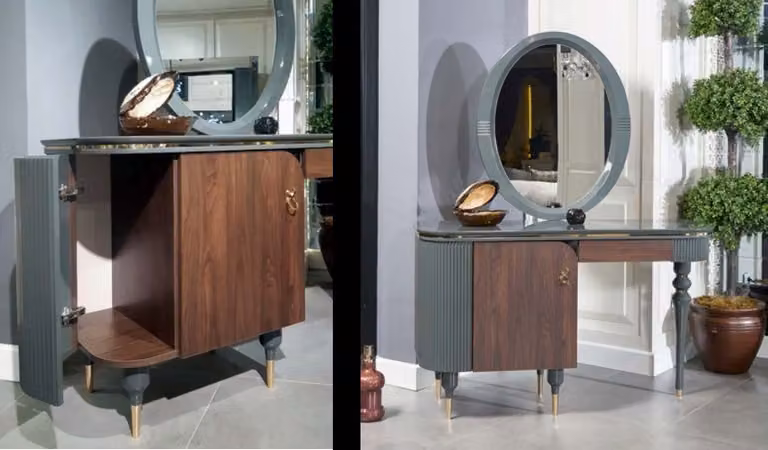 Schlafzimmer Möbel Designs 2tlg Schminktisch Kosmetiktisch Frisiertisch Spiegel