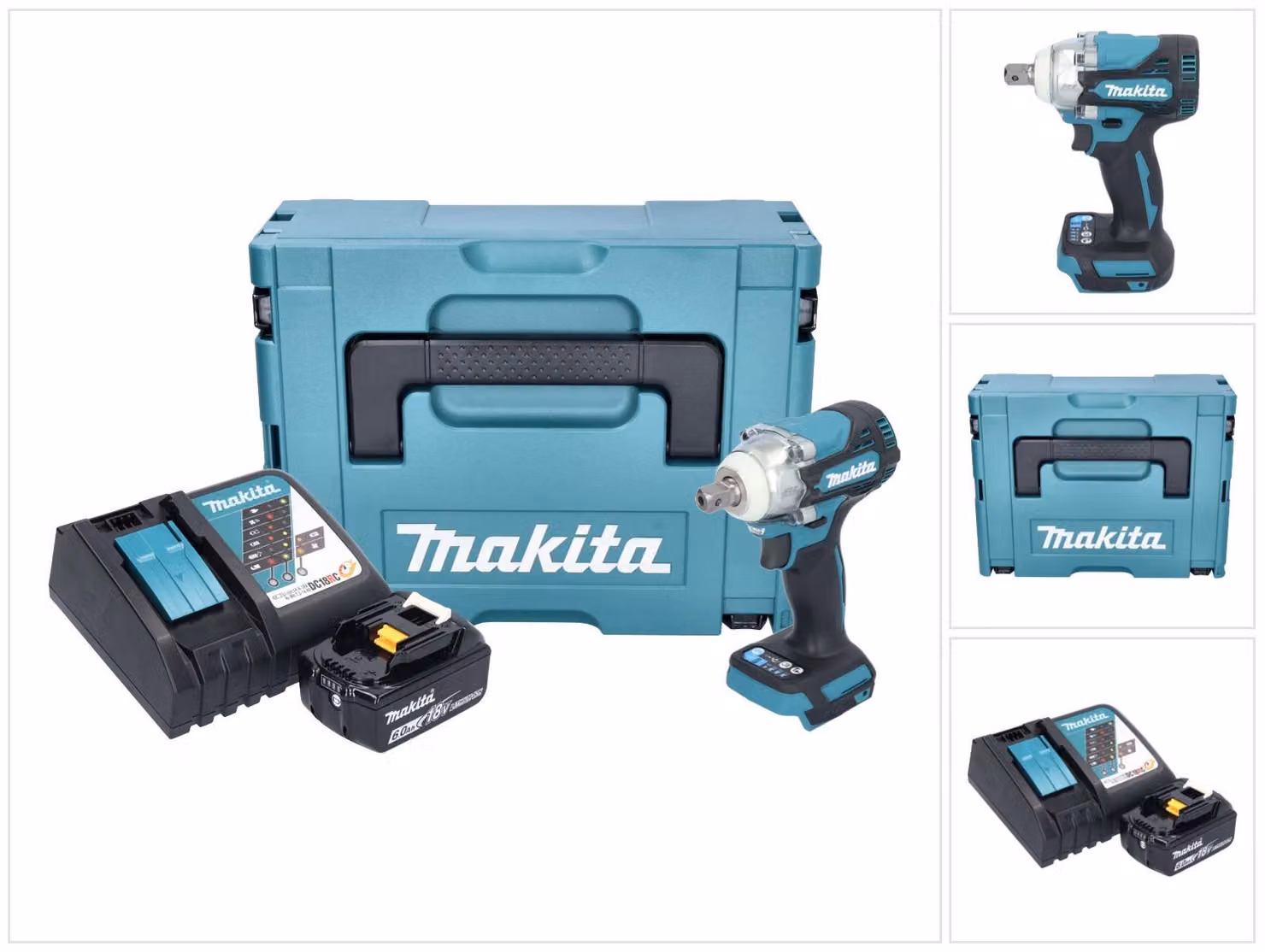 Avvitatore a impulsi a batteria Makita DTW 301 RG1J 18 V 330 Nm 1/2" brushless + 1x batteria ricaricabile 6,0 Ah + caricabatterie + Makpac