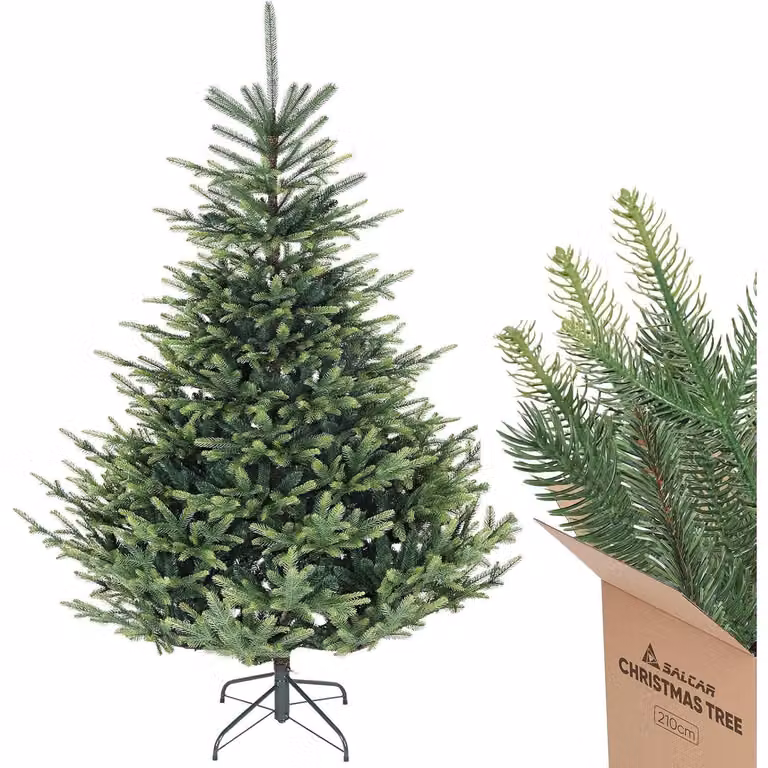 albero di Natale artificiale - albero artificiale - albero di Natale finto - decorazioni per albero di Natale - albero di Natale in PVC - 210 cm