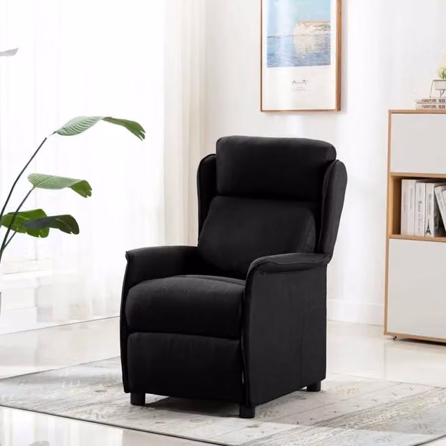 Poltrona | Sedia da massaggio Nero 93.5 x 67.5 x 101.5 cm Tessuto