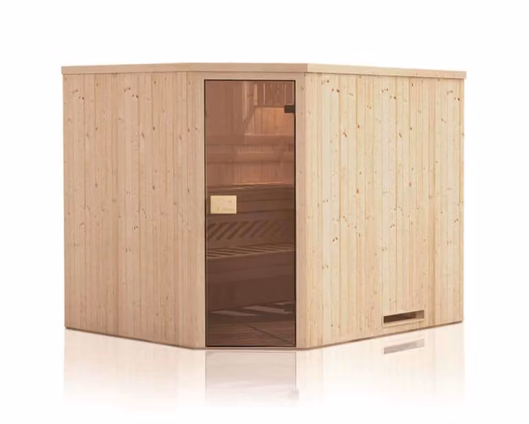 FinnTherm Sauna interna Cabina sauna Corner 1 panca Spessore pareti 40 mm