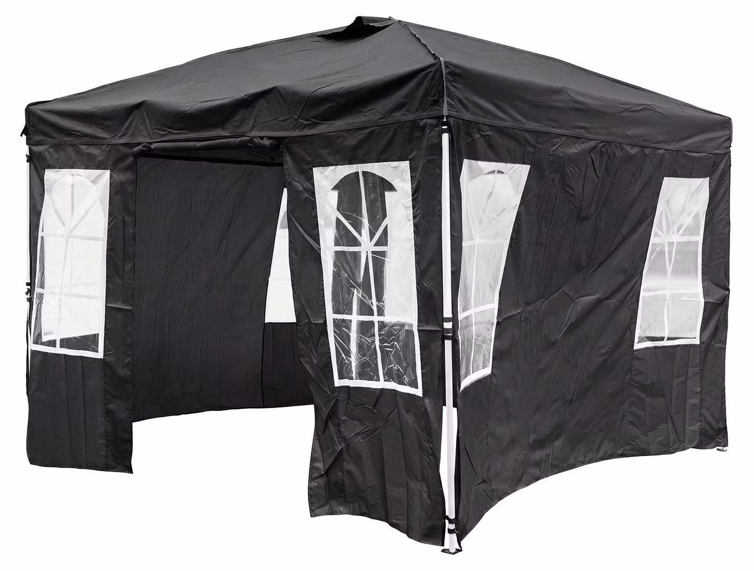COSTWAY, Gazebo pieghevole pop-up, 300x300 cm, regolabile in altezza, gazebo da giardino con 4 pareti laterali removibili, borsa e sacchi di sabbia, tenda da festa portatile