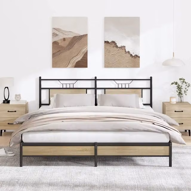 Giroletto vidaXL in Rovere Sonoma e Metallo, L: 188 cm, P: 219 cm, H: 91,5 cm – 1
