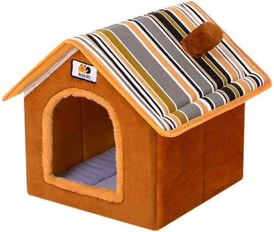 Cuccia per gatto Thematys in tessuto marrone a righe