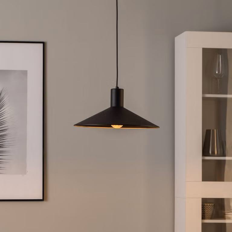 Lampada a sospensione Jump TK Lighting, dimmerabile, Nero, Soggiorno / Sala da pranzo, Metallo, Moderno, Lampada a sospensione
