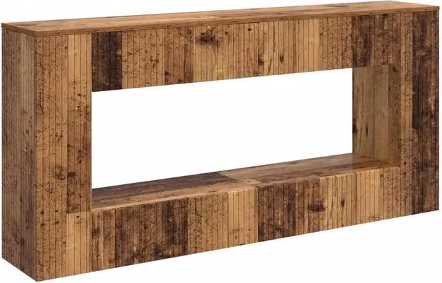 Tavolo Consolle Design In in Legno Vecchio Marrone con Effetto Rigato L/P/H: 155 x 29 x 74 cm