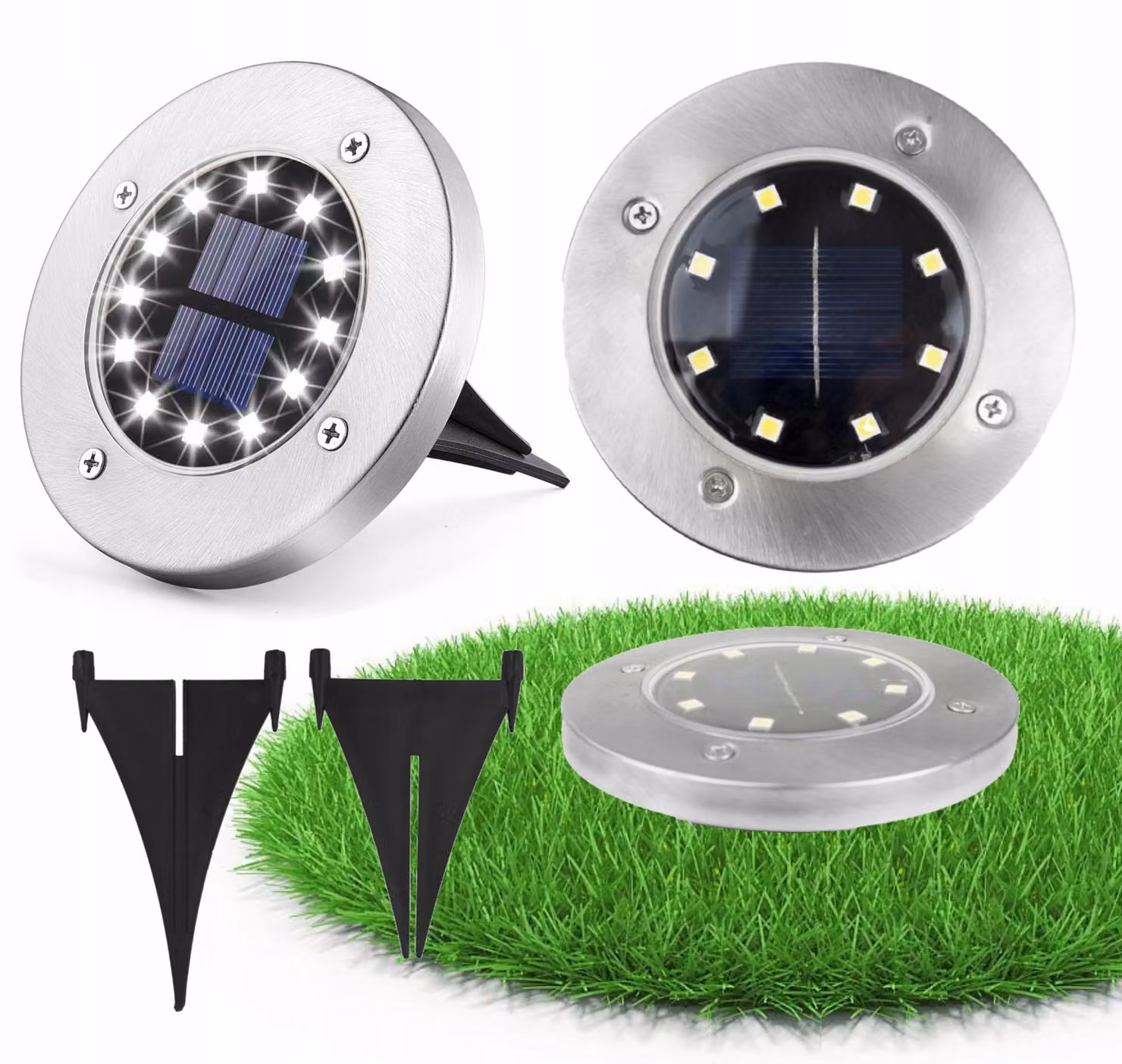 Lampada da giardino a LED a energia solare IP44 Ecolight EC20768