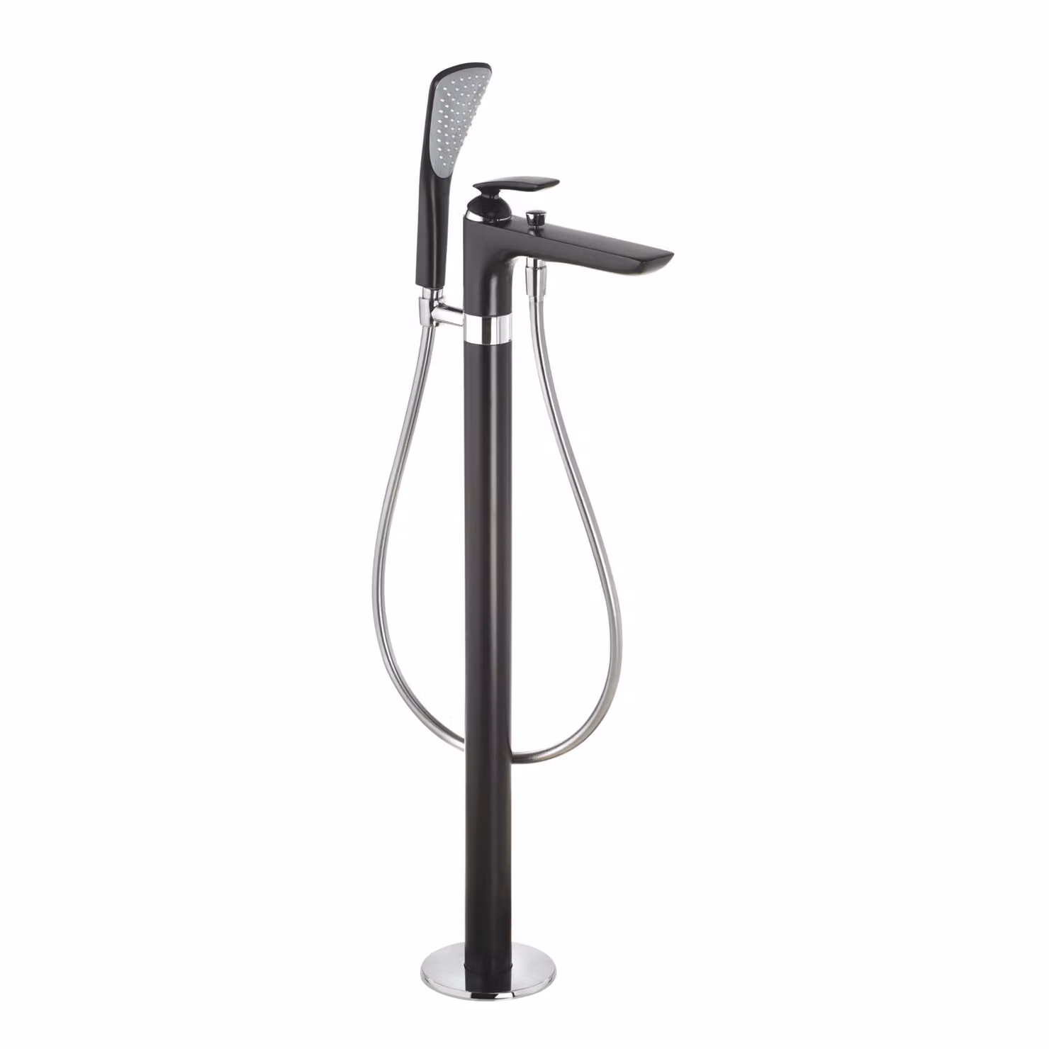KLUDI BALANCE Mitigeur monocommandé pour bain et douche, montage au sol pour baignoire en pose libre, avec douchette à main, 525908775, 525908775