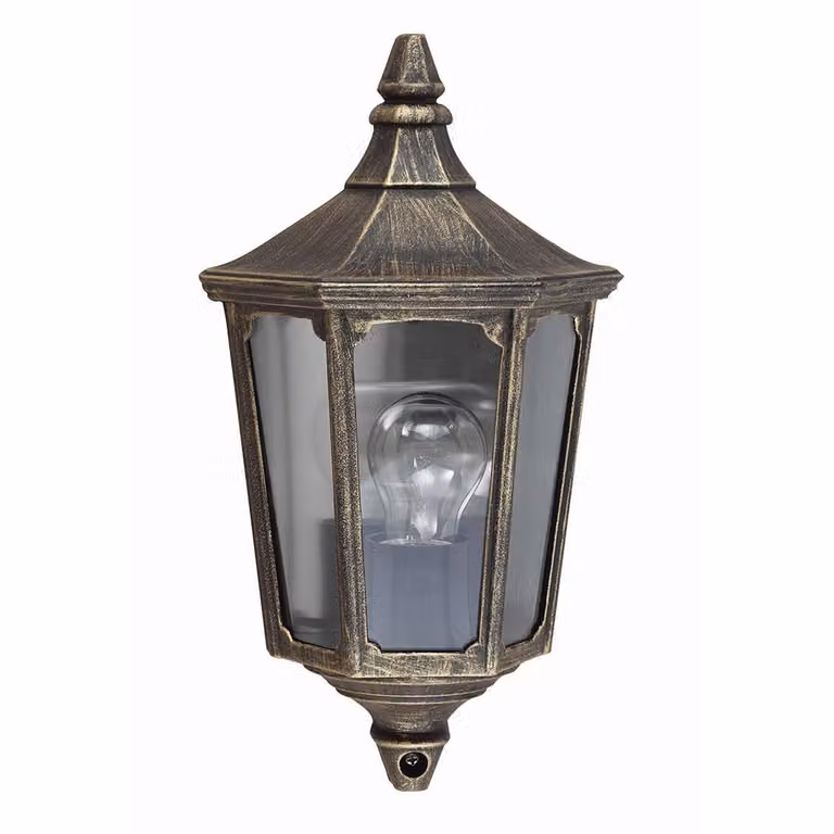 Lampada da parete esterna retrò nera E27 60W Cricklade Garden Zone