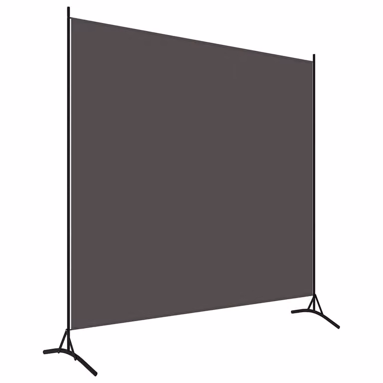 Paravento vidaXL Antracite con 1 Pannello in Metallo e Plastica H: 175 cm, L: 180 cm