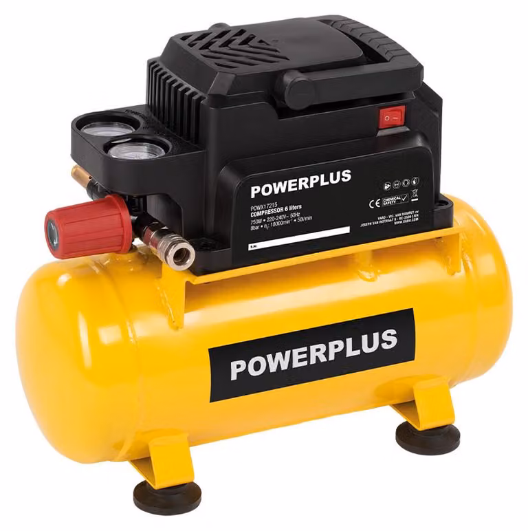 Compressore Powerplus da 750W, senza olio, silenzioso e portatile - Powerplus