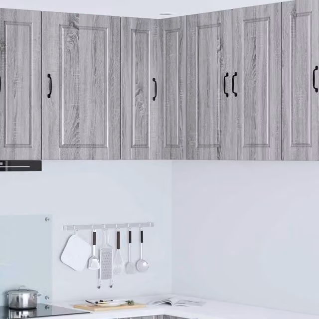 Mobile angolare per parete PORTO Grigio Sonoma 57 x 57 x 80 cm 885431