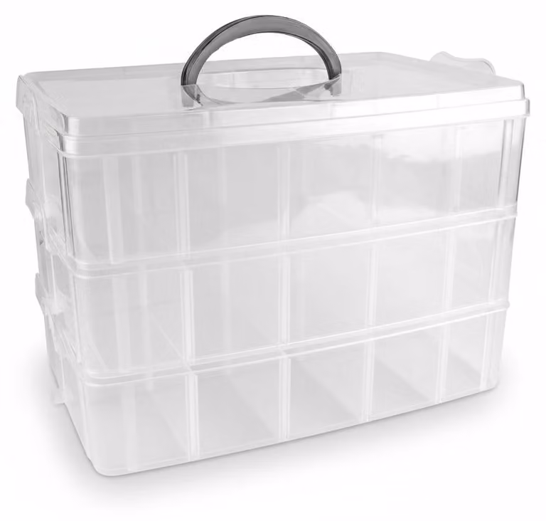 InAndOutdoorMatch - Contenitore con coperchio - 30 scomparti regolabili