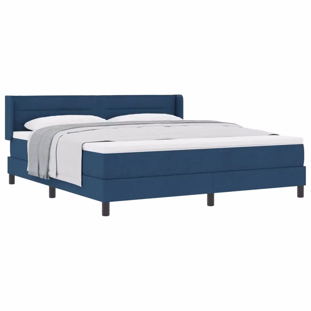 Letto a molle con testiera blu vidaXL L: 180 cm, P: 200 cm, H: 280 cm – 2