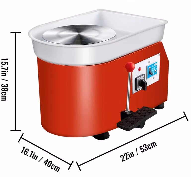 Tornio elettrico per Vetroceramica, 280W - piatto girevole da 25 cm con pedale
