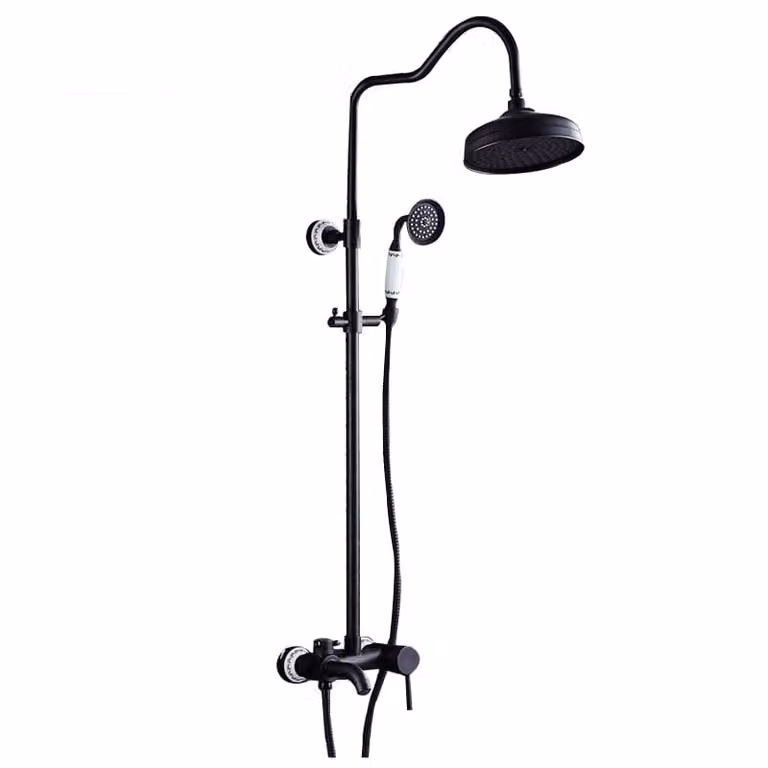 Doccia BATTERIA LAUFERI doccia KRAN retro BLACK MELETE
