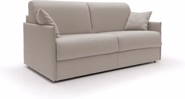 Evans Divano letto matrimoniale in tessuto impermeabile beige L: 149 cm, Materasso: 120 x 197 cm