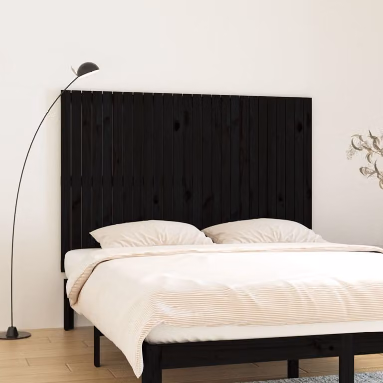 Testiera da parete vidaXL in legno massello di pino nero L: 166 cm, P: 3 cm, H: 110 cm