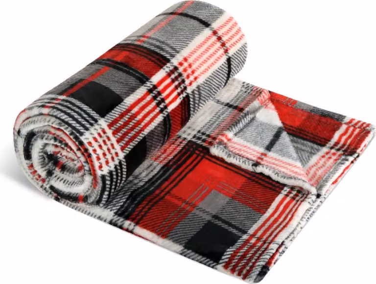 Coperta da campeggio 150x200 cm a quadretti rossi