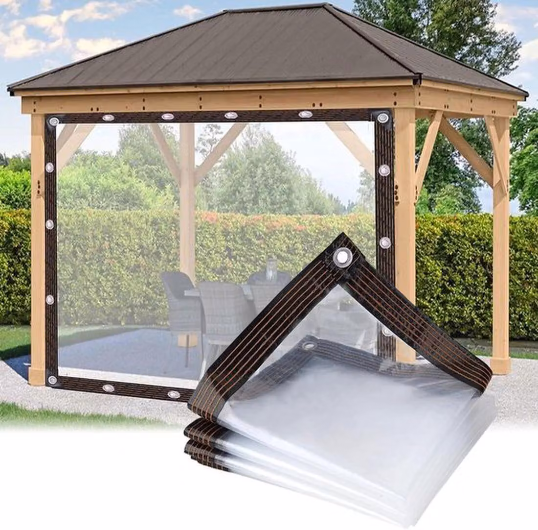 Azomor: telo di copertura trasparente impermeabile per un utilizzo versatile in giardino e in casa