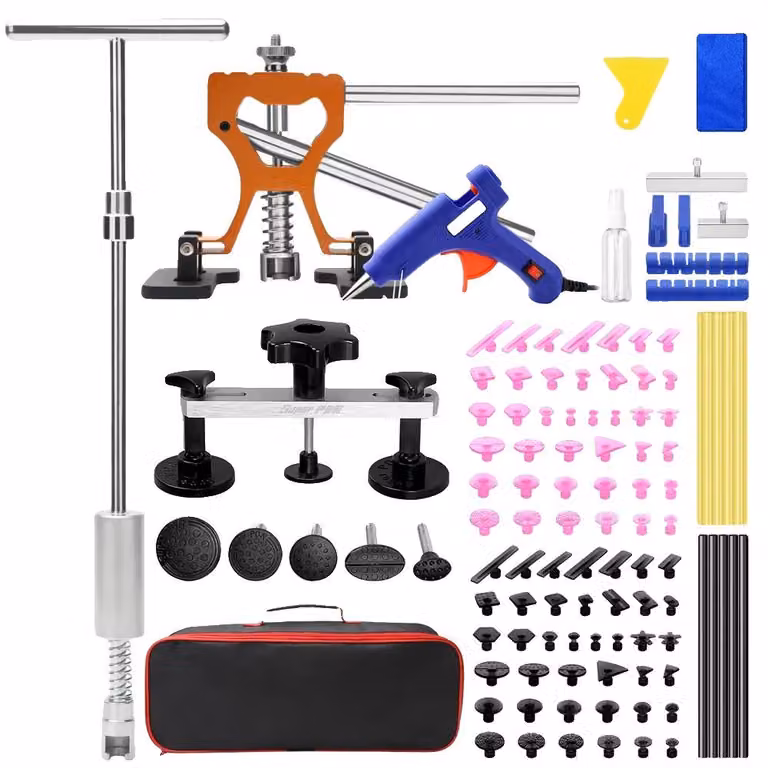 Strumenti per la riparazione di ammaccature, kit di riparazione rapida, utensili di qualità professionale, kit da 104 pezzi