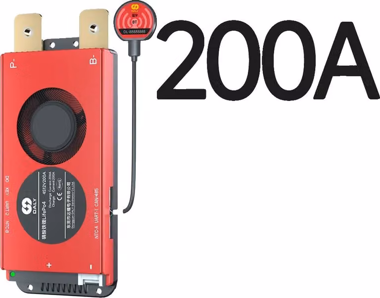 Sistema di gestione della batteria, connettività intelligente, maggiore sicurezza, BMS LFP 4S 200A con Bluetooth