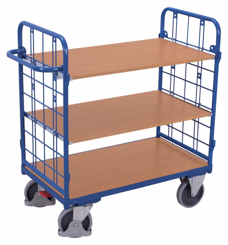 Carrello a ripiani Variofit basso, con griglia sw-800.215