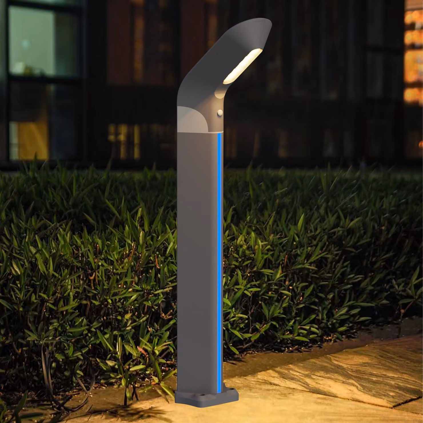 Lampada solare da parete, 80 cm, con sensore di movimento, 3 colori, grado di protezione IP65