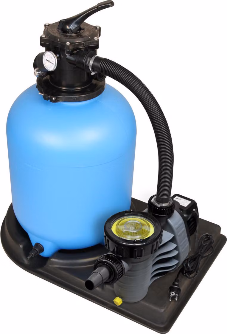 Sistema di filtraggio a sabbia Trend Top Ø 400 mm | pallet filtro | blu | pompa Aqua Plus 8