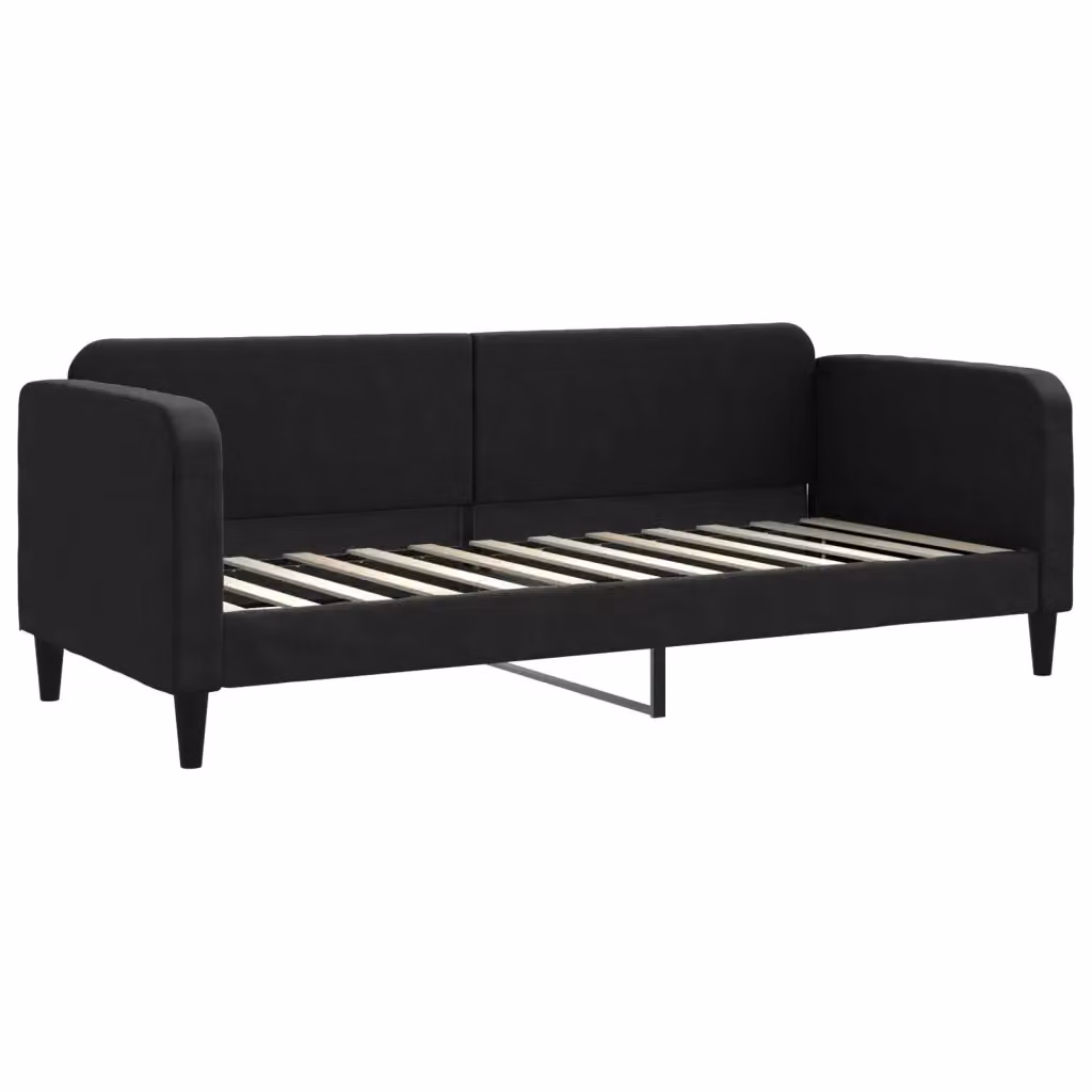 Letto da giorno moderno vidaXL in tessuto nero L: 200 cm, P: 90 cm, H: 75 cm – 2