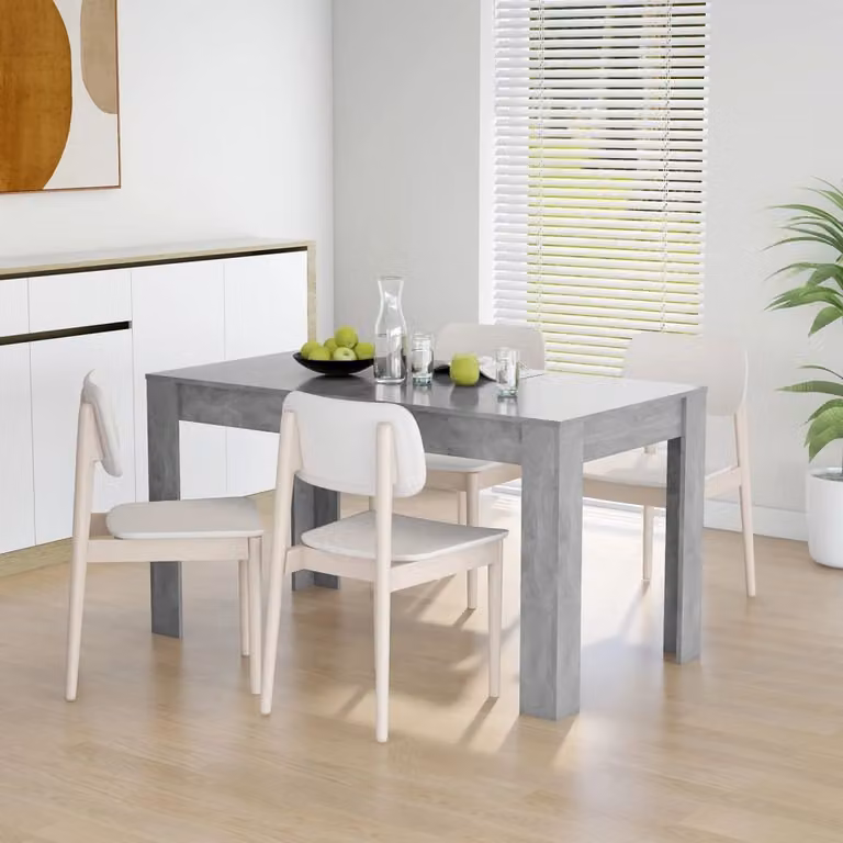 Maison Exclusive - Tavolo da pranzo grigio cemento 140x74,5x76 cm Materiale ligneo