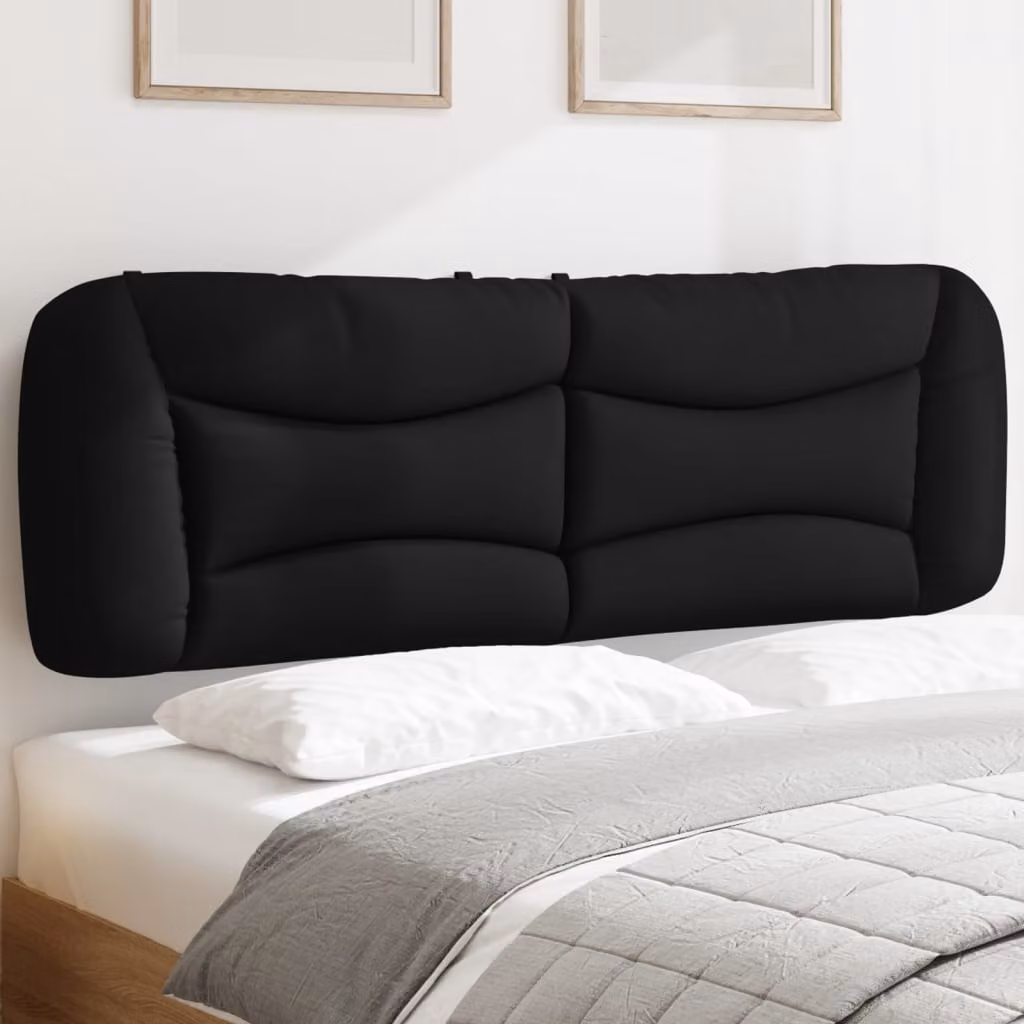 Cuscino Testiera vidaXL Hvar Nero in Tessuto di Poliestere, L: 160 cm