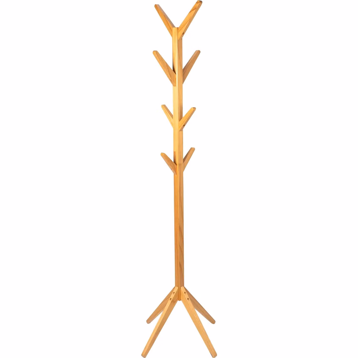 Vestiamo Casa Appendiabiti Linea Woodpine con 8 Ganci in Legno di Pino Marrone Altezza: 167,5 cm – 1