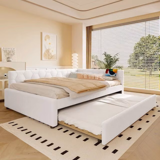 Letto Divano con Rete a Doghe e Luce ¨C MINIMAL ¨C Bianco 140x200