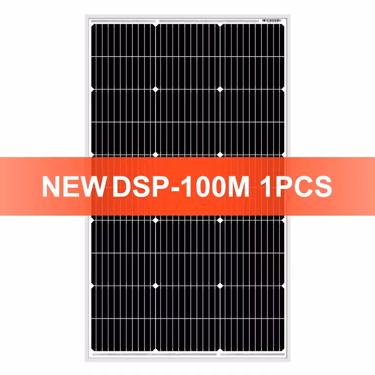 Pannello solare, silicio monocristallino, potenza massima 100W, 100W