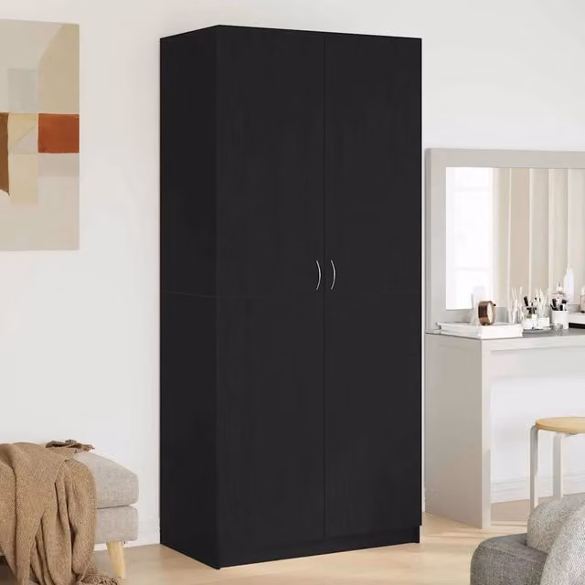 Guardaroba Rovere Nero 90 x 52 x 200 cm Legno ingegnerizzato 862436