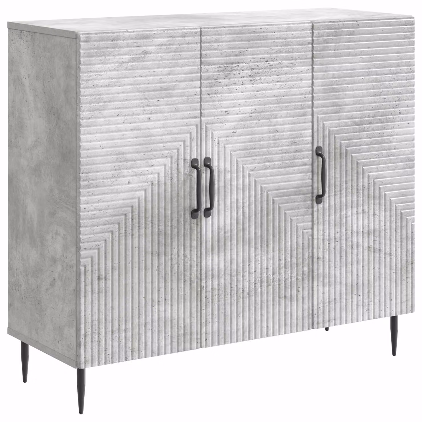 Credenza Grigio Cemento 89 x 34,5 x 80 cm Legno ingegnerizzato