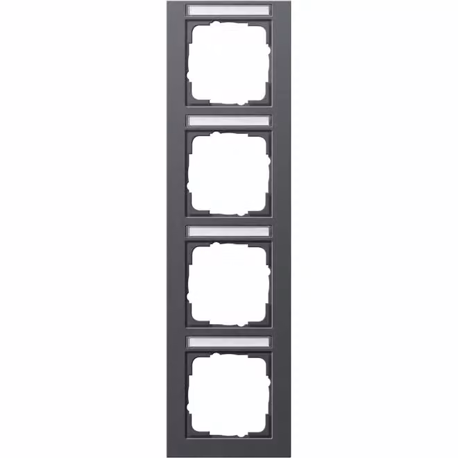 Gira 111423 Cornice di copertura quadrupla BSF verticale Gira E2 antracite