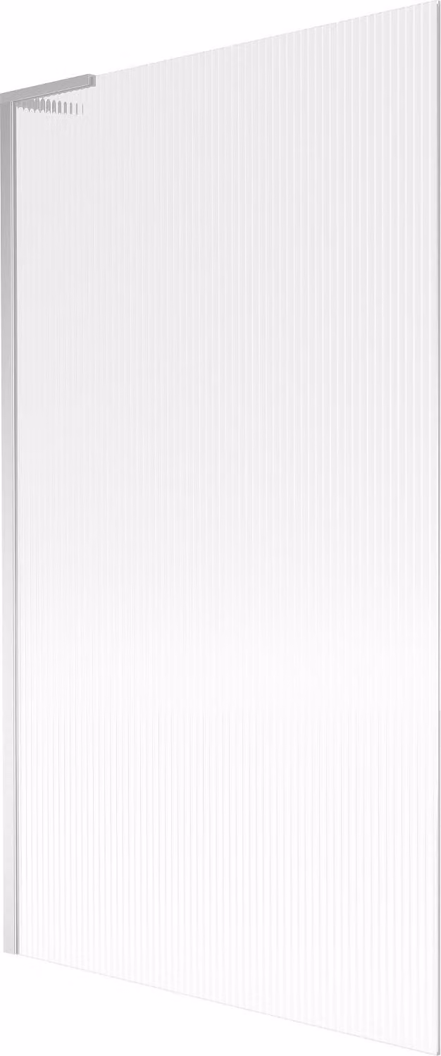 Mexen Next L paratia per vasca da bagno a 1 anta 100 x 150 cm, a righe, cromata - 895-100-000-03-09-01