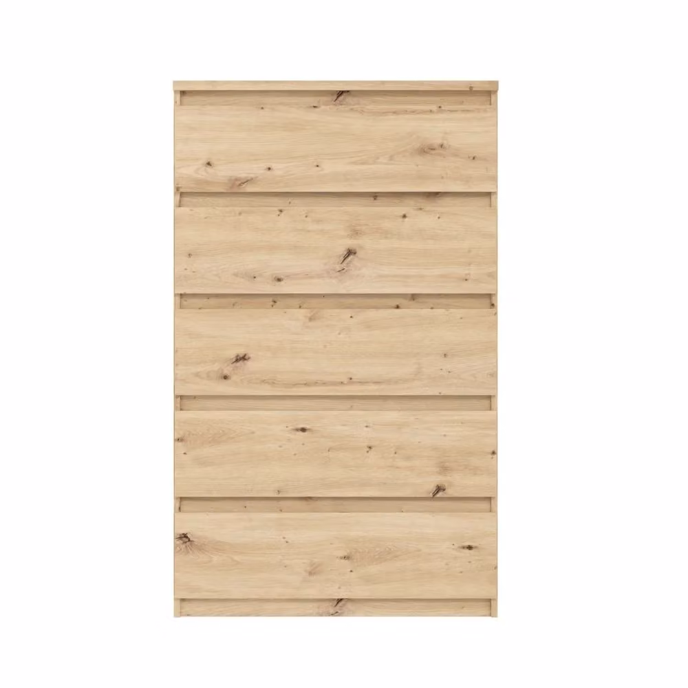 Cassettiera Morgan Veriaffari con 5 cassetti in rovere marrone L: 77.2 cm, P: 42.2 cm, H: 128.1 cm – 2