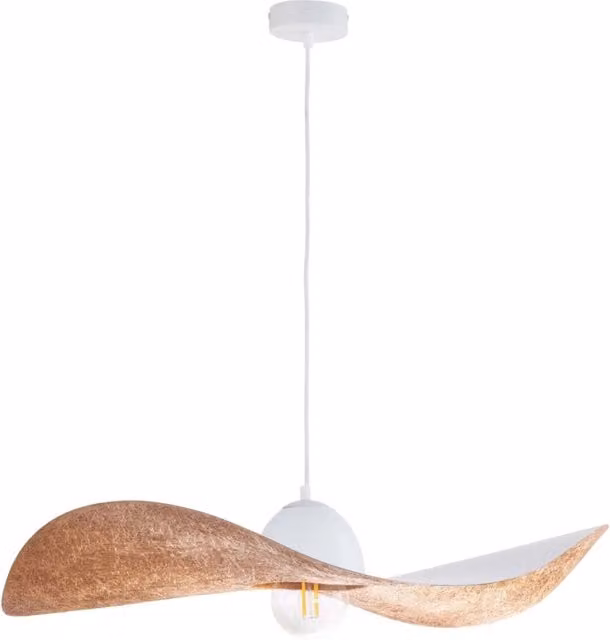 Lampada sospesa decorativa Kapello bianco/rame Ø76 E27 Sigma