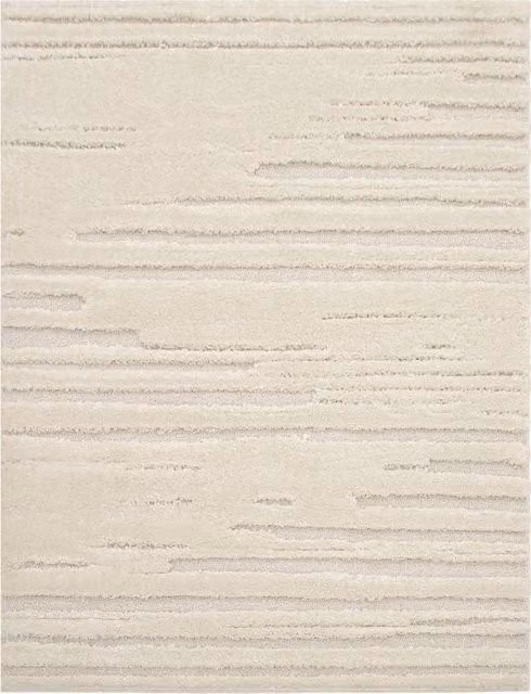 Tappeto Geneva beige moderno con effetto alto basso L: 150 cm, P: 80 cm
