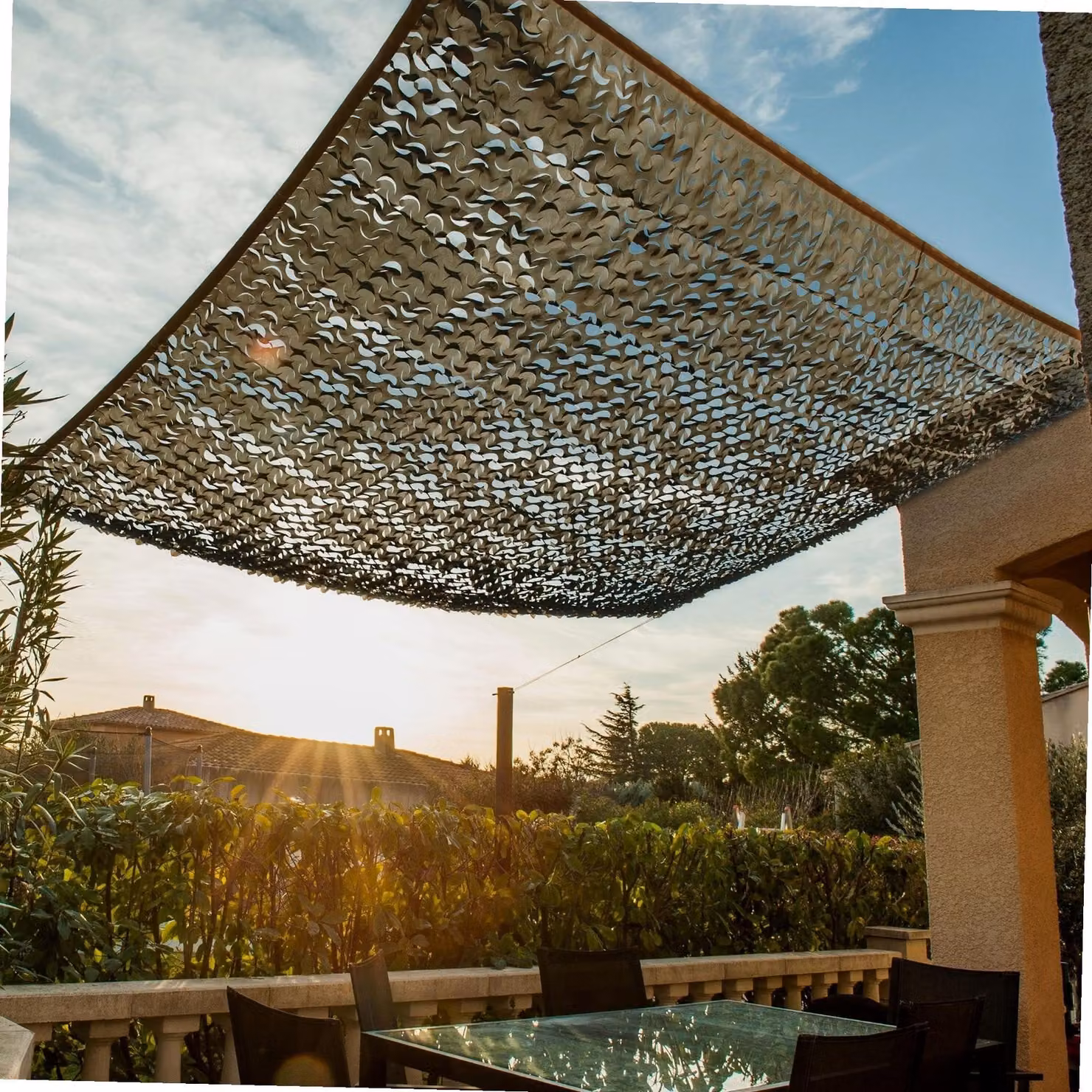 Tenda da sole in poliestere, dimensioni 2 x 3 metri, con protezione UV