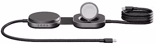 Cavo di ricarica wireless Otterbox Zens Wireless Charging Cable Pro 3 USB-C, compatibile con MagSafe e Qi2 15W per iPhone, AirPods e Apple Watch, Lunghezza: 1,5 m, Nero
