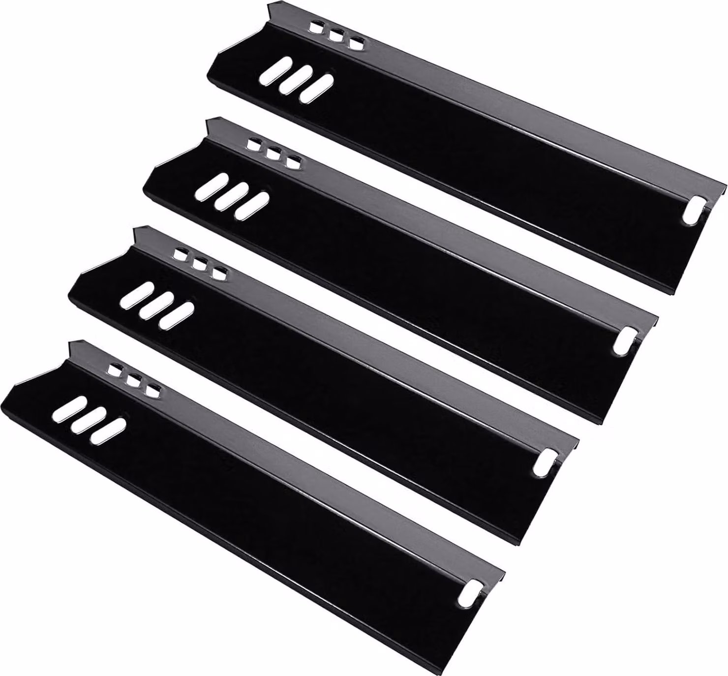 Piastra riscaldante per barbecue a gas - 38 cm - acciaio porcellanato - 4 pezzi