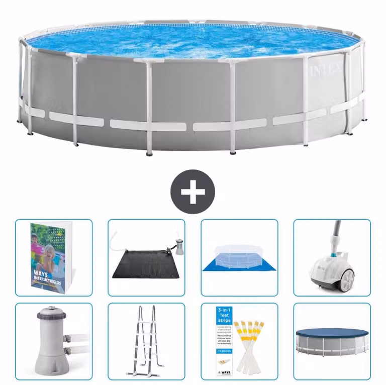 Struttura per piscina a forma di prisma - 457x122 cm - composta da 7 elementi - modello S600