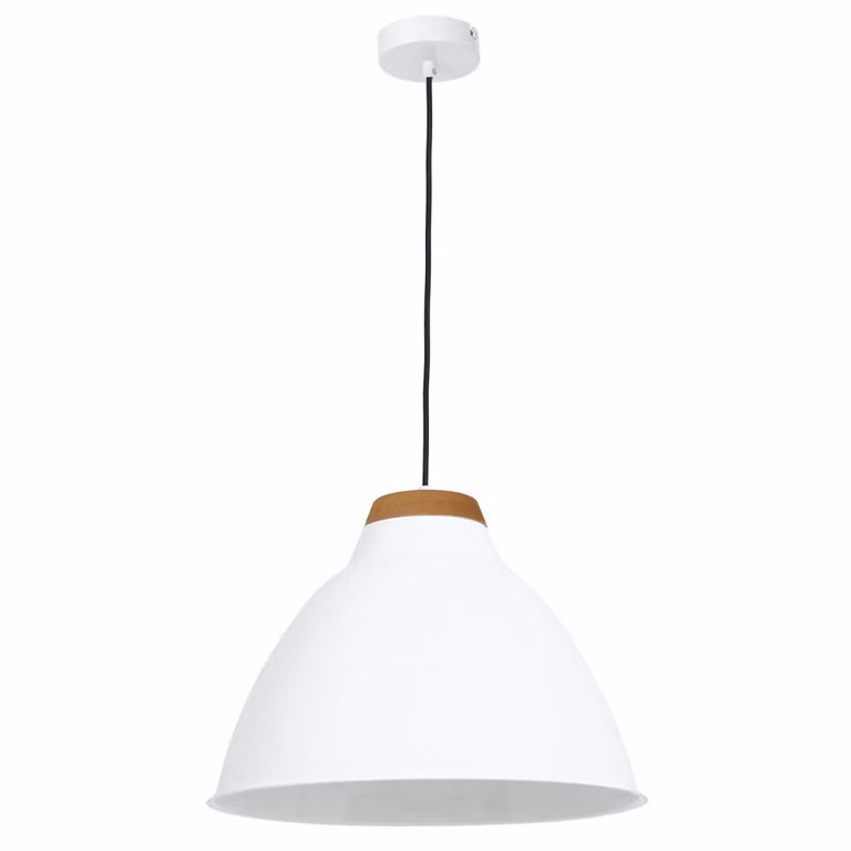 Lampada a sospensione in metallo bianco SKAL 9189 Luminex